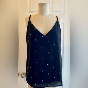Black Cami with Lightening Bolts